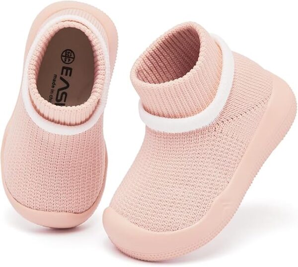 Baby Sock Shoes with Grip for Girls & Boys, Non-Slip Infant First Walker Shoes, Toddler Slippers